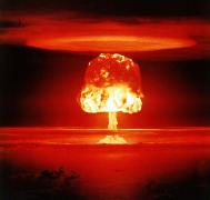 US nuclear weapon test Romeo on Bikini Atoll 1954 (photo courtesy of the US Dept of Energy) 